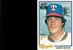 1978 Topps Tommy Boggs 65th Anniversary Black Stamp Buyback - 2016 - Rangers - Picture 1 of 2