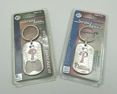 Philadelphia Phillies Bottle Opener Keychain & Dog Tag Necklace / Keychain 2pcs - Image 1 of 4