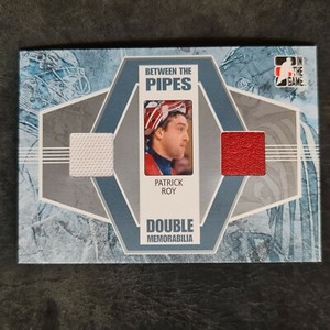 2005-06 Between the Pipes Double Memorabilia #DM1 Patrick Roy (2CLR) #ed/40