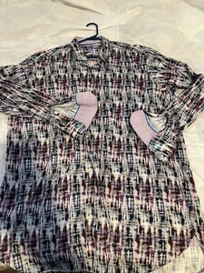 Visconti schwarzes Herren L/S Hemd - mehrfarbig abstrakt - 2XLT - Bild 1 von 5