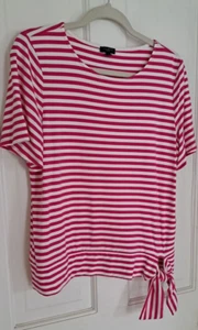 TALBOT PINK AND WHITE STRIPE TOP SIZE Lp - Picture 1 of 3