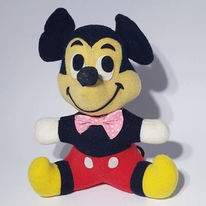 Pajarita rosa de peluche sentado Mickey Mouse de Walt Disney Productions 120-19052 de colección - Imagen 1 de 13
