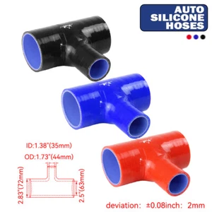 63mm T Shape Silicone Hose Coupler for 35mm Blow Off Valve Dump Valve Turbo - Picture 1 of 13
