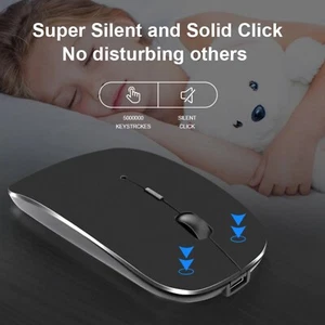 Universal Rechargeable 2.4G Wireless Receiver Mouse For iPad Tablet PC Laptop - Picture 1 of 7