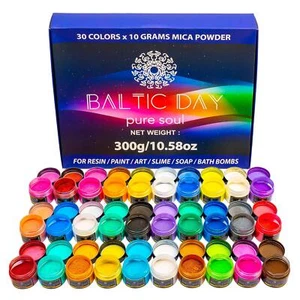 Mica Powder 30 X 10g Jars Of Mica Powder For Epoxy Resin Set Epoxy Resin Color P - Picture 1 of 8