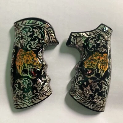 Ручка ручной работы для Smith & Wesson 686-4 круглый ягодица инкрустация жемчуг закрыть спину. - Изображение 1 из 4