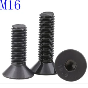 M16 - 2mm DIN7991 Black 10.9 Class Alloy Steel Hex Socket Countersunk Head Screw - Picture 1 of 4