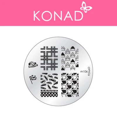 Original KONAD ® Stamping Nailart Design Schablone Image Plate - M106 - Bild 1 von 3