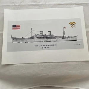 USNS General W. H. Gordon T-AP-117 Ship Print Poster - Picture 1 of 9