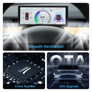 Für Tesla Model 3/Y 2017-2023 Head Up Display 6.2'' HD Dashboard Bildschirm OTA - Bild 1 von 18