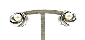 Ohrstecker Kunstperle 925 Sterlingsilber Ohrringe - Bild 1 von 5