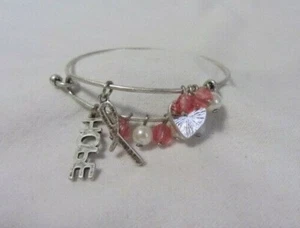 AVON COSTUME JEWELRY BREAST CANCER CRUSADE CHARM BRACELET NEW IN BOX - Picture 1 of 3