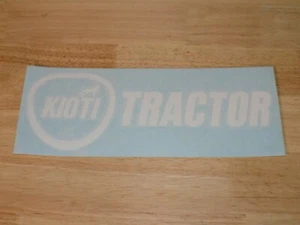 KIOTI TRACTOR White Vinyl Emblem Decal Sticker 12" KI19A-A107 - Picture 1 of 2