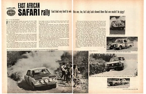1967 EAST AFRICAN SAFARI RACE ~ ORIGINAL 2-PAGE ARTICLE - Imagen 1 de 1