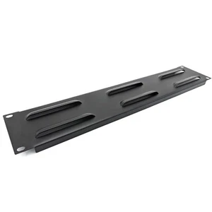 Penn Elcom 2U Rack Panel Steel Flanged Louvre Vented Black R1268/2UVK-Audio Rack - Picture 1 of 4