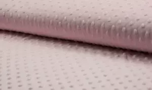 Luxus Supersoft Grübchen Kuschliger Weiches Fleece Stoff - Blass Hellrosa - Bild 1 von 1
