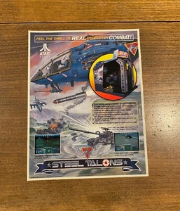 Atari Steel Talons Video Arcade Game Flyer, 1991 NOS - Picture 1 of 2