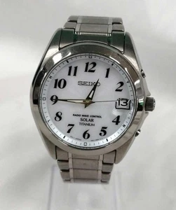 Seiko Solar Radio Watch 7B52-0AM0 Men's 16cm Band Used - Picture 1 of 8