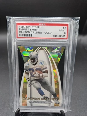 Fleer Sports Illustrated Canton Calling Gold 1999 Emmitt Smith #2 - PSA 9 como nuevo Foto 1 de 2