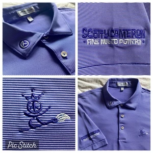 P Millar L Scotty Cameron Polo Circle T Peace Painter Surfer Indigo Micro-Stripe - Picture 1 of 21