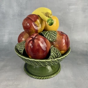 Apple Banana Trompe L'oeil Apple Fruit Cutter Basket Centerpiece Slipper - Picture 1 of 9