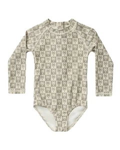 Rylee + Cru Collective Delphine Rash Guard One-Piece 3-6M - Picture 1 of 2