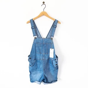 Mono corto Fat Face Denim peto talla 16 NUEVO algodón elástico lavado ligero - Imagen 1 de 14