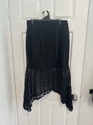 Sheike Skirt Womens Size 12 Black Lace Asymmetrical Party Races Wedding - Image 1 of 4