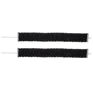 2 Pcs Pailletten-Halskette Fräulein Damen Frauen Chokerhalskette - Picture 1 of 12