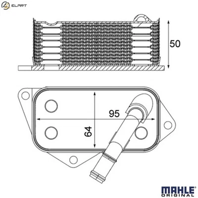 OIL COOLER ENGINE OIL CLC 12 001S FOR BMW 3/F0/F80/X/SAV/F25/7/F01/F02/F04/6 - Image 1 of 4