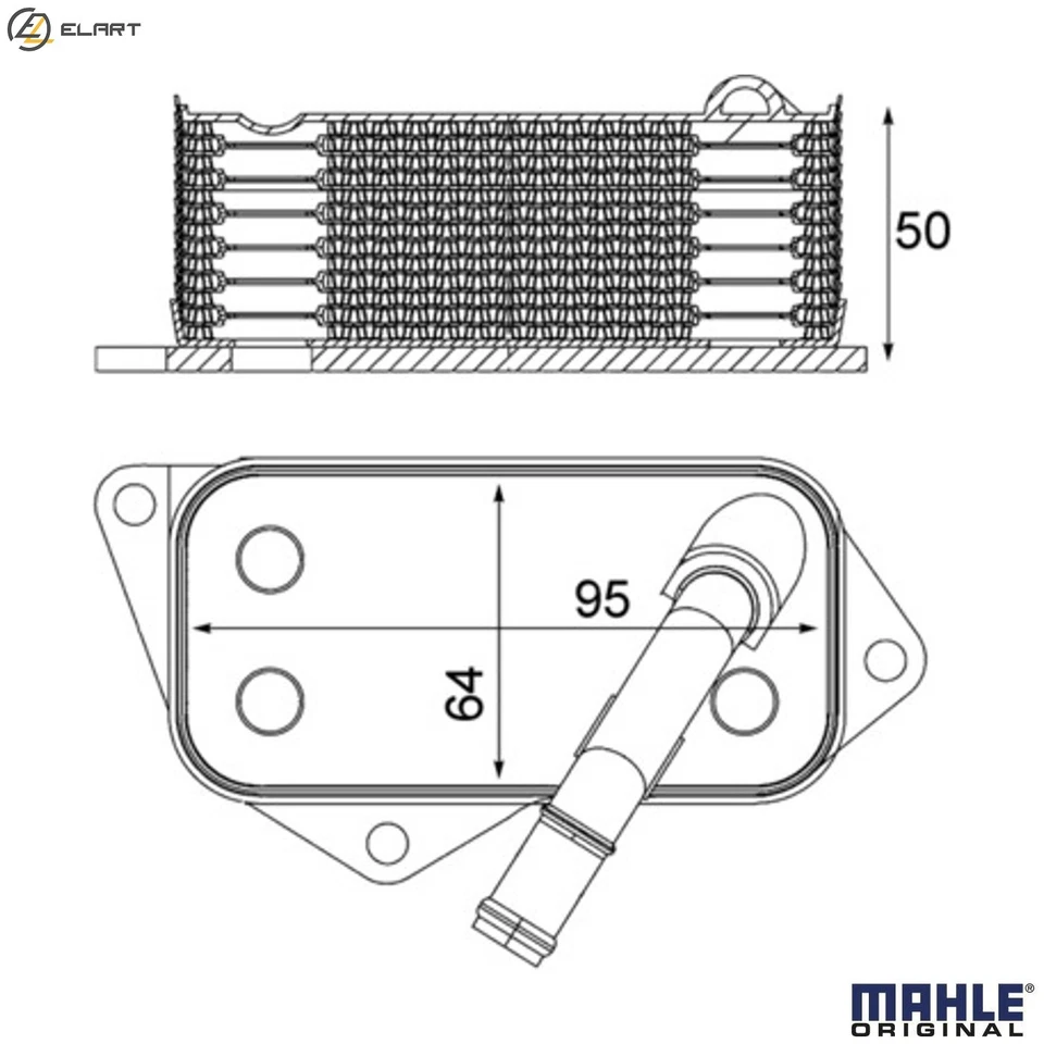 OIL COOLER ENGINE OIL CLC 12 001S FOR BMW 3/F0/F80/X/SAV/F25/7/F01/F02/F04/6 - Image 1 of 4