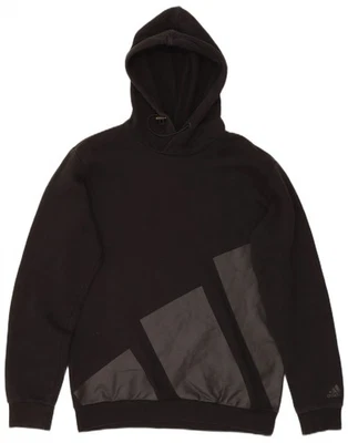 ADIDAS Mens Graphic Hoodie Jumper Medium Black CF10 - image 1 of 3
