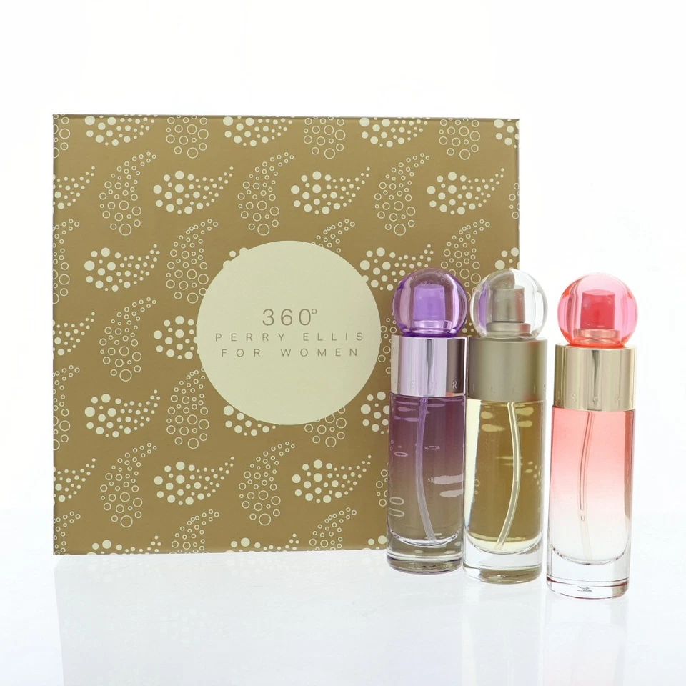 Set Perry Ellis 360 for Women 3 PC EDT 1 Oz Spray