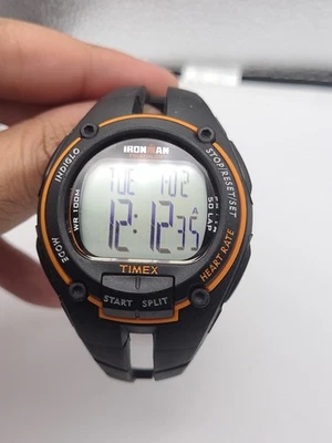 Reloj Timex Ironman Triatlón Hombre T5K143 Negro Naranja Necesita Banda Nueva  Foto 1 de 4
