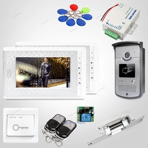 7" Video Door Intercom System Electric Strike Lock Set Included for House/ Flat - Picture 1 of 9