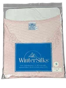 Neu im Paket Rosa Winterseide Langarmshirt mit Spitzenausschnitt Größe S - Bild 1 von 4