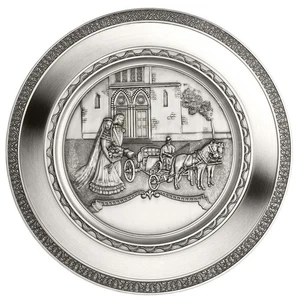 Zinnteller zur Hochzeit incl. Gravur, Hochzeitsteller- Gravurfähig - Bild 1 von 3