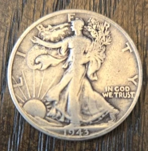 1943 (S) Walking Liberty Silver Half Dollar - Bild 1 von 2