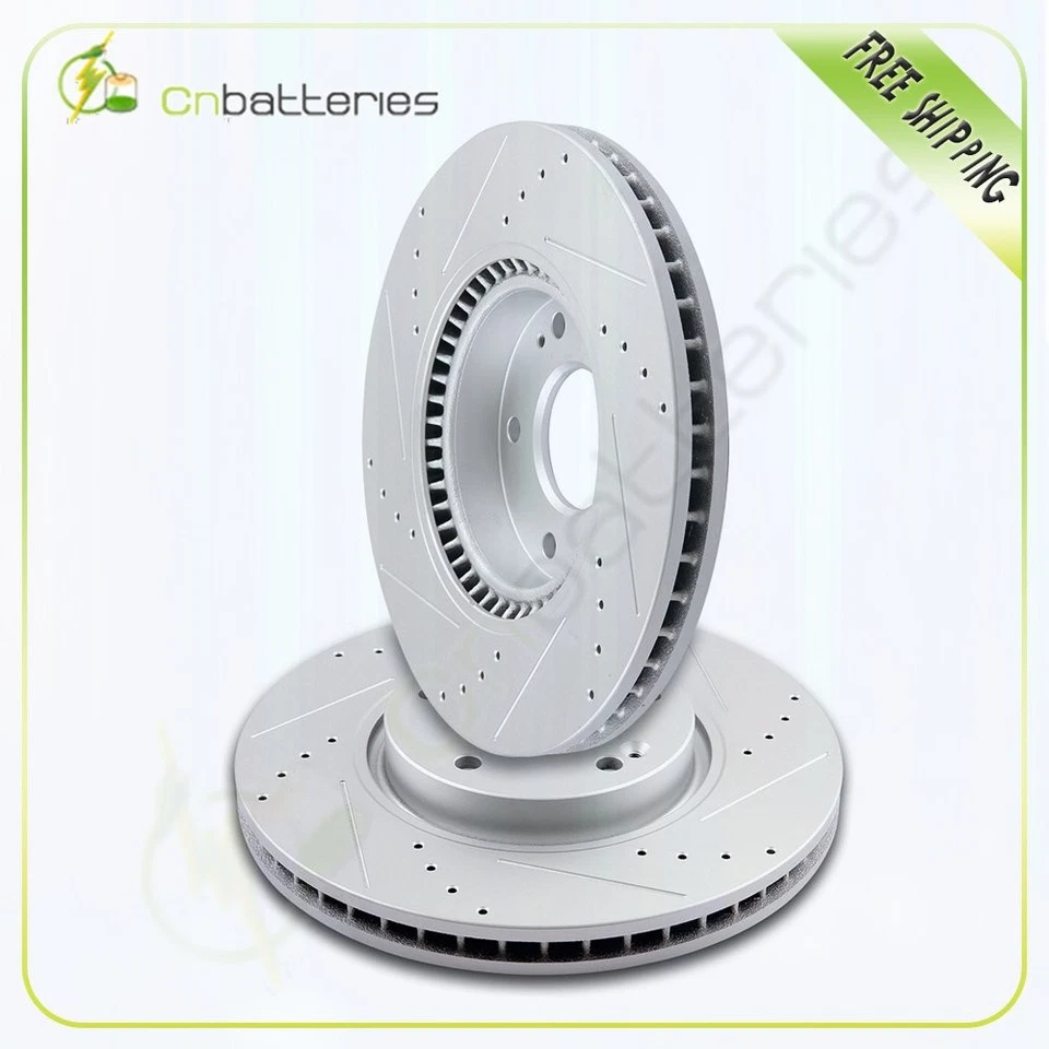 2pcs Brake Disc Rotors  For Jeep Comanche 1990-1997 1998 1999 Front Drill - Image 1 of 4