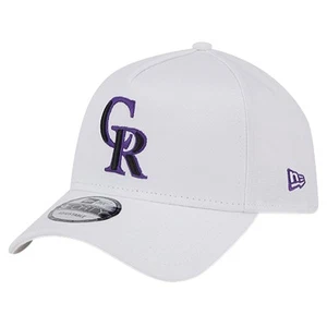 Men's New Era White Colorado Rockies TC A-Frame 9FORTY Adjustable Hat - Picture 1 of 5