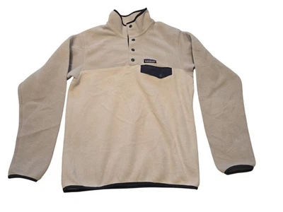 Patagonia Synchilla Snap-T Fleece Pullover Mens Small Gray White Navy STY25455 - Image 1 of 4