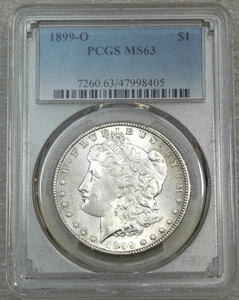 1899-O Morgan Silber Dollar PCGS MS63 Frosty PQ gerade bewertet neuer Halter #W97C - Bild 1 von 4