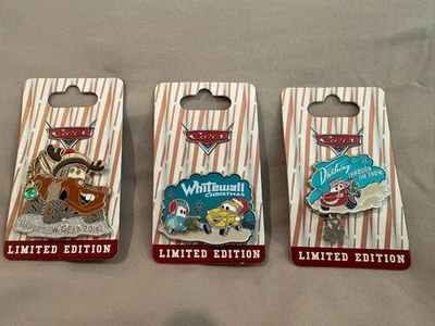 Lote de 3 prendedores de vacaciones de Disney Cars - Rayo McQueen, Mater y Luigi y Guido  Foto 1 de 4