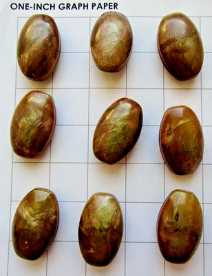 9 large Vintage  Acrylic  Coat brown swirl Sewing Buttons - Image 1 of 4