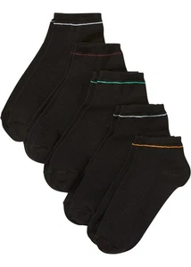 Neu 5er Pack Sneakersocken Bio Baumwolle Gr. 43/46 Schwarz Damen-Socken - Bild 1 von 1