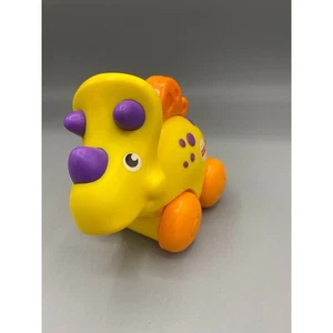 Fisher Price Triceratops Dino Vehicle 6 + Months Rolls Click Sounds - Picture 1 of 5