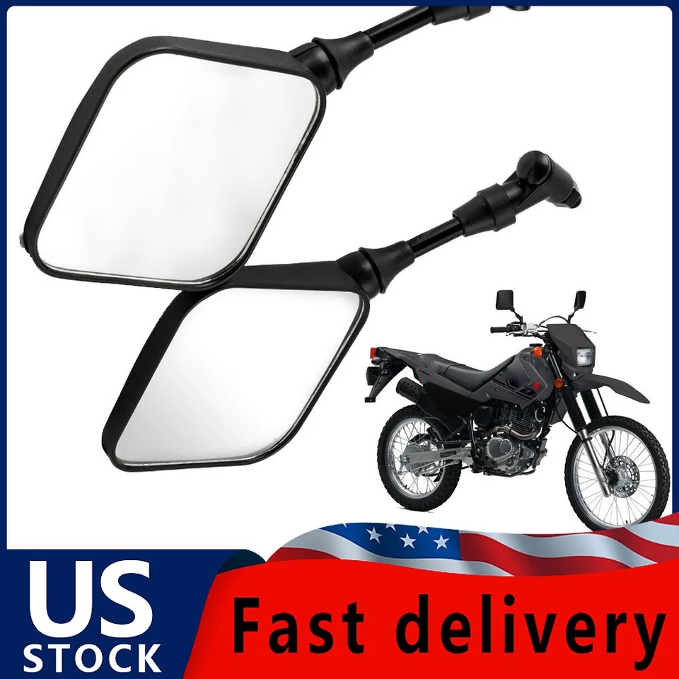 For Suzuki DR-Z400 DRZ400 S/SM DR650 DR350 10mm Motorcycle Rearview Side Mirrors Foto 1 de 4