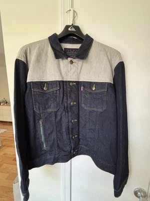 Mishka NYC Jean куртка размер большой темно-синий джинсовой ткани - Изображение 1 из 3