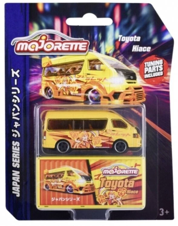 Majorette Japan Series Tuning Parts Toyota Hiace jaune. DieCast. Blister Card - Photo 1/1