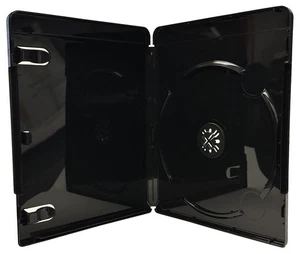 PREMIUM GLÄNZEND Schwarz 4K Blu-Ray Einzel DVD Hüllen 12MM Posten - Bild 1 von 3